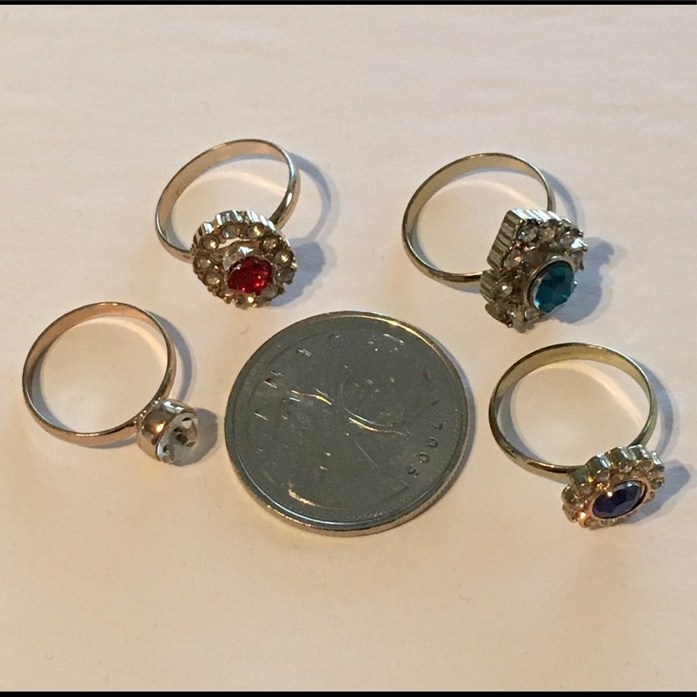 Set Of Four Above Knuckle/Tea/Midi Rings - Picture 3 of 8